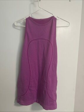 lululemon athletica Purple Striped Racerback Tank